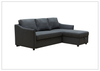 Merax Full Sleeper Sectional Sofa | Leather and Fabric | Reversible Chaise | Gio Italia
