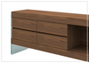 Gio Italia Nathan 4-Drawer Buffet with Open Storage Bay and Glass Legs