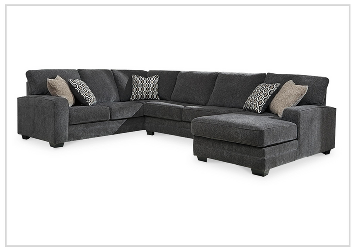 Gio Italia Traclen 3-Piece Fabric Sectional With Chaise In Slate-Jennihome