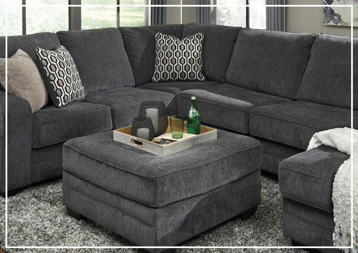 Gio Italia Traclen 3-Piece Fabric Sectional With Chaise In Slate-Jennihome