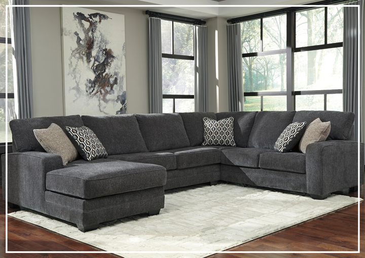 Gio Italia Traclen 3-Piece Fabric Sectional With Chaise In Slate-Jennihome