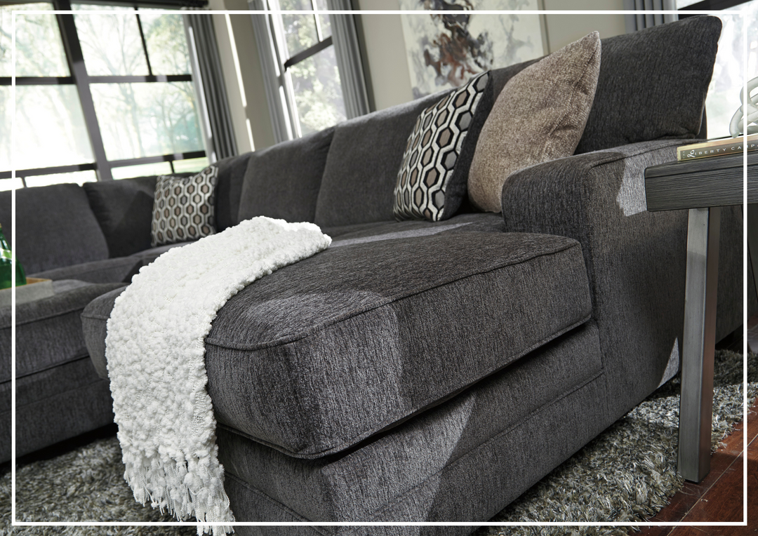 Gio Italia Traclen 3-Piece Fabric Sectional With Chaise In Slate-Jennihome