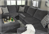 Gio Italia Traclen 3-Piece Fabric Sectional With Chaise In Slate-Jennihome