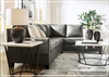 Gio Italia Varenna L-shaped Leather Sectional Sofa in Dark Gray-Jennihome