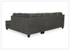 Gio Italia Varenna L-shaped Leather Sectional Sofa in Dark Gray-Jennihome