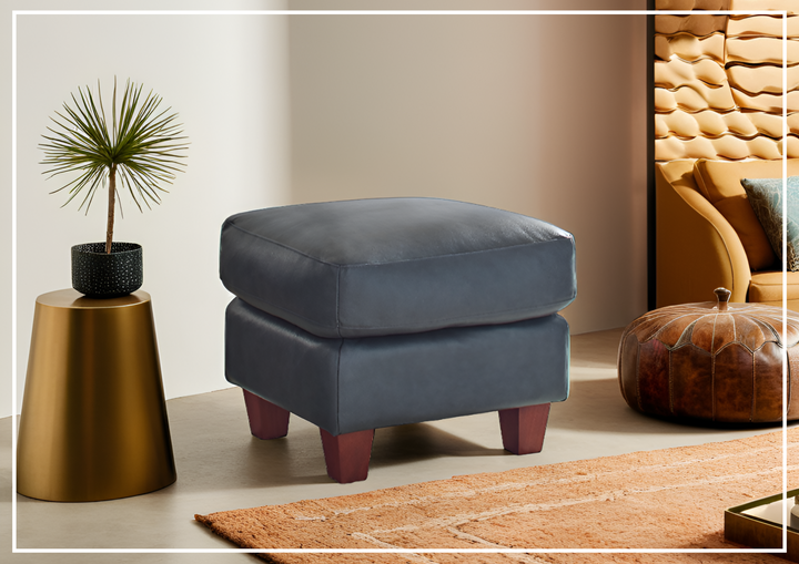 Gio Italia Tirano Leather Ottoman