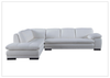 Gio Italia Vierra 4-Seater Premium Leather  L-shaped Sectional Sofa