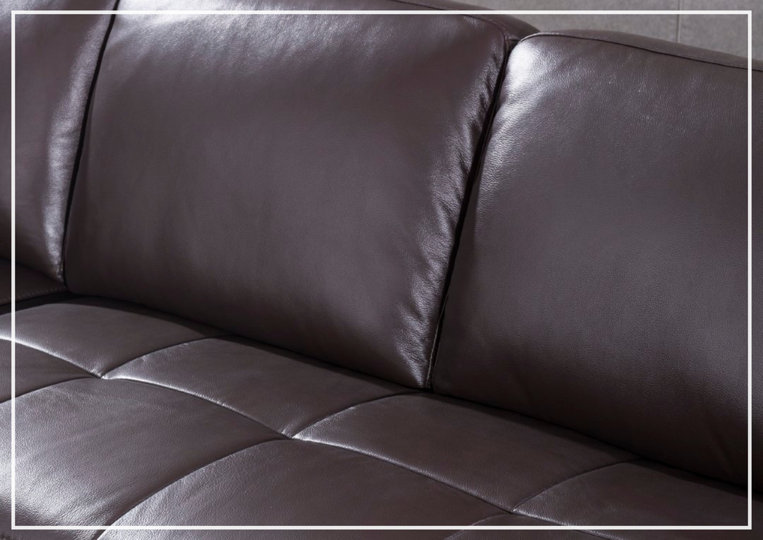 Gio Italia Vierra 4-Seater Premium Leather  L-shaped Sectional Sofa