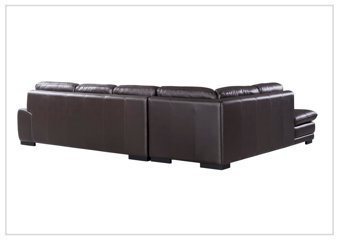 Gio Italia Vierra 4-Seater Premium Leather  L-shaped Sectional Sofa