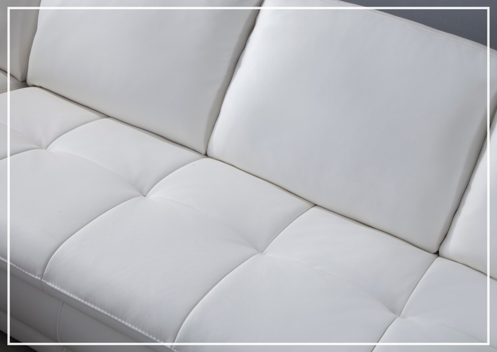 Gio Italia Vierra 4-Seater Premium Leather  L-shaped Sectional Sofa