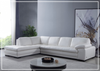 Gio Italia Vierra 4-Seater Premium Leather  L-shaped Sectional Sofa