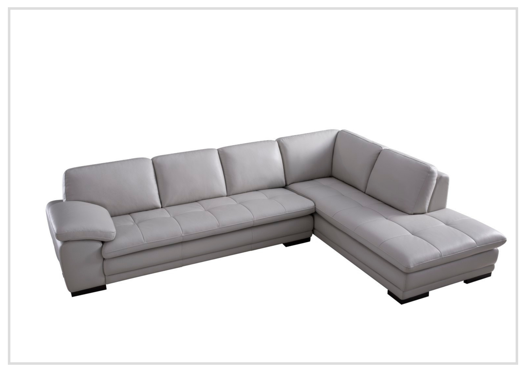 Gio Italia Vierra 4-Seater Premium Leather  L-shaped Sectional Sofa