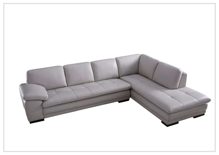 Gio Italia Vierra 4-Seater Premium Leather  L-shaped Sectional Sofa