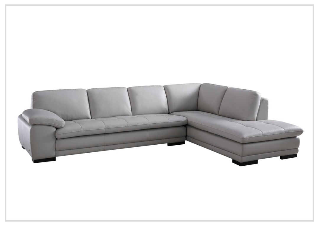 Gio Italia Vierra 4-Seater Premium Leather  L-shaped Sectional Sofa
