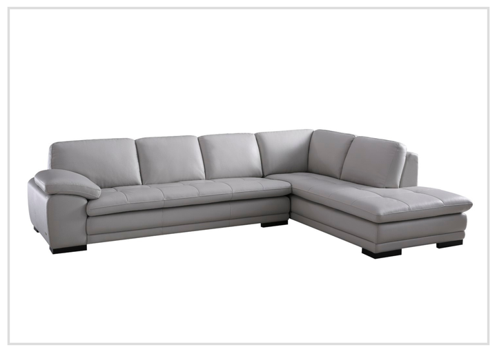 Gio Italia Vierra 4-Seater Premium Leather  L-shaped Sectional Sofa