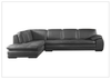 Gio Italia Vierra 4-Seater Premium Leather  L-shaped Sectional Sofa