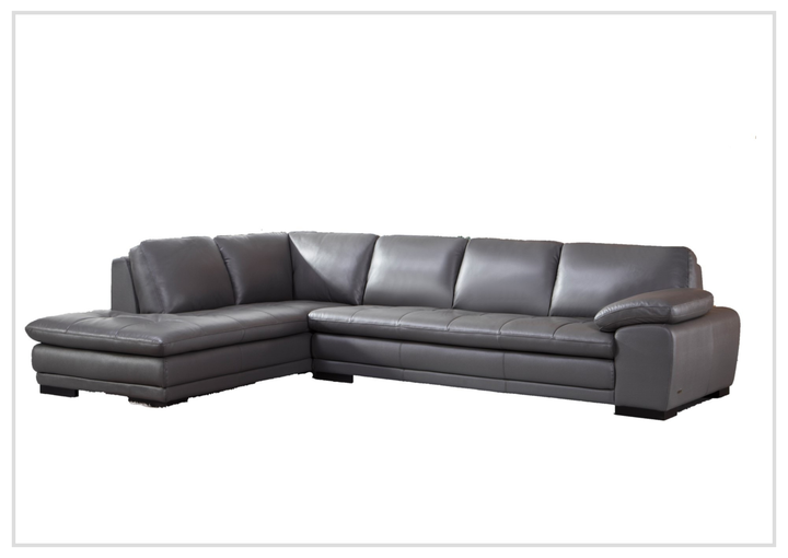 Gio Italia Vierra 4-Seater Premium Leather  L-shaped Sectional Sofa