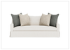 Grace White Fabric Skirted Sofa | Shaped Track Arm | Bernhardt