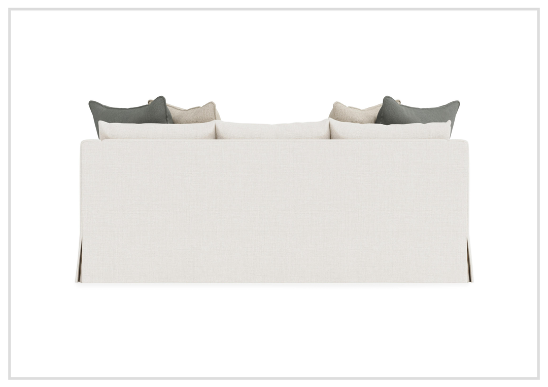 Grace White Fabric Skirted Sofa | Shaped Track Arm | Bernhardt