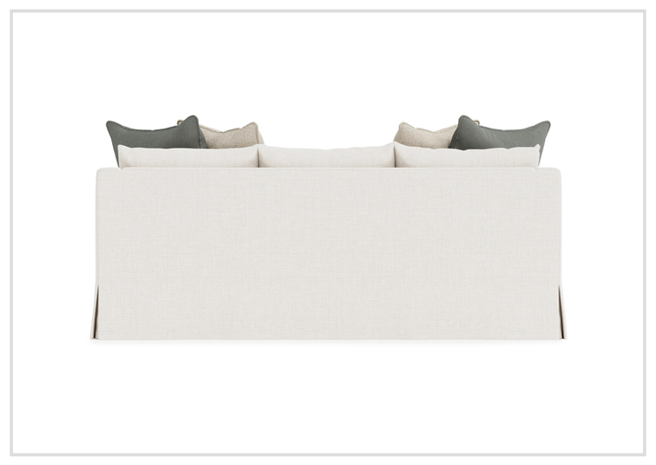 Grace White Fabric Skirted Sofa | Shaped Track Arm | Bernhardt