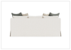 Grace White Fabric Skirted Sofa | Shaped Track Arm | Bernhardt