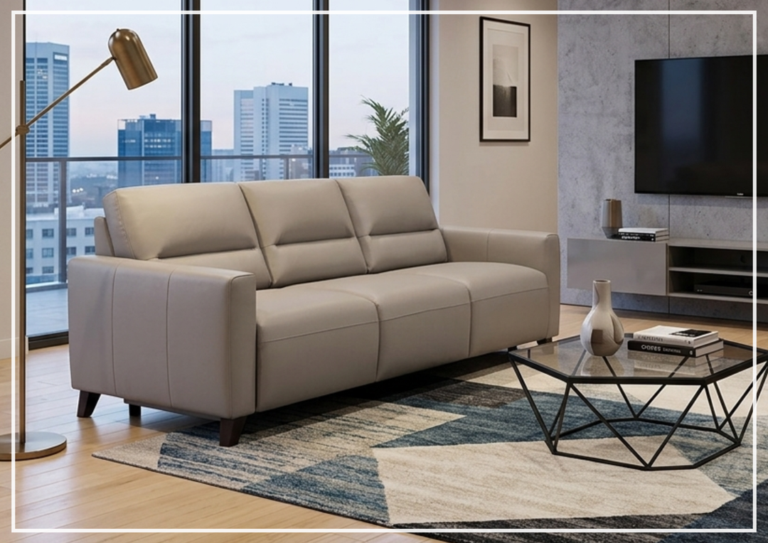 Granton Queen Leather Sleeper Sofa | Memory Foam Mattress | Gio Italia-Jennihome