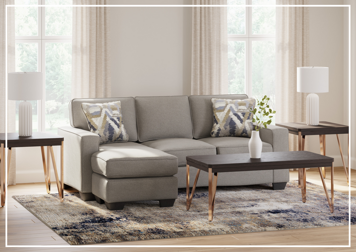 Gio Italia Gresha Fabric Stationary Sectional Sofa With Chaise
-Jennihome