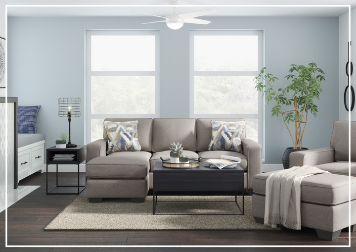 Gio Italia Gresha Fabric Stationary Sectional Sofa With Chaise
-Jennihome