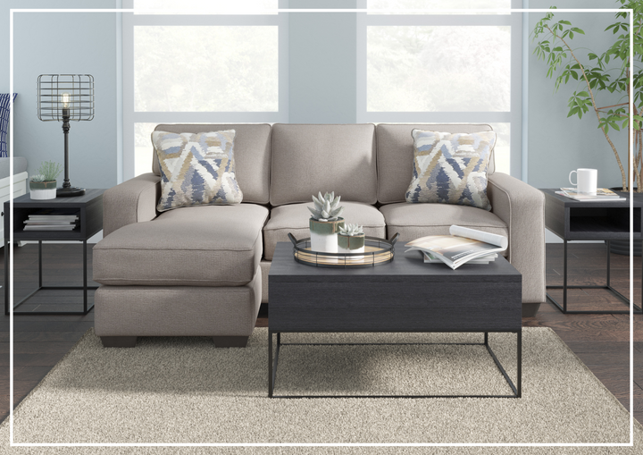 Gio Italia Gresha Fabric Stationary Sectional Sofa With Chaise
-Jennihome
