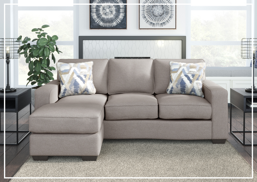 Gio Italia Gresha Fabric Stationary Sectional Sofa With Chaise
-Jennihome