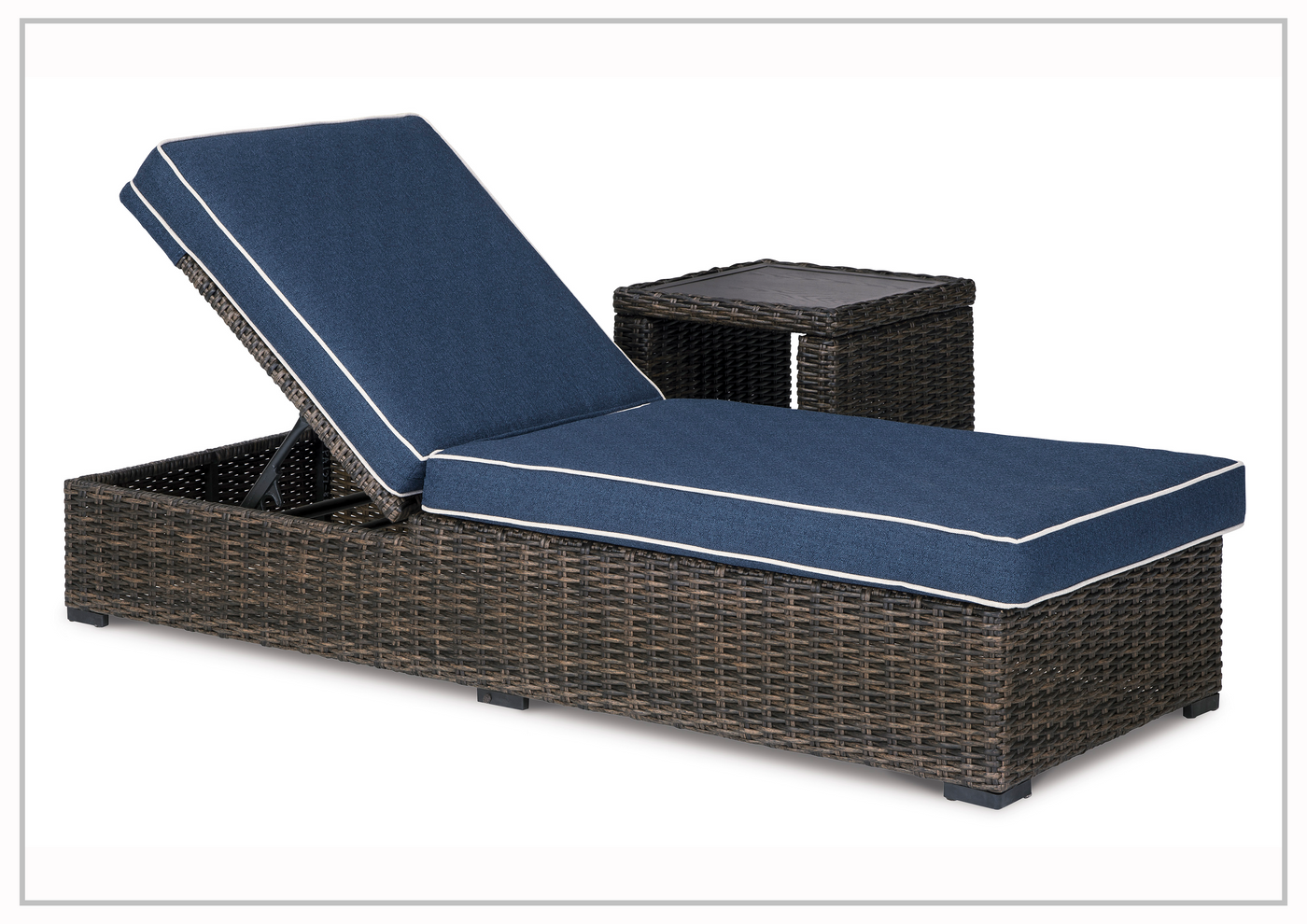 Gwyneira Outdoor Chaise Lounge with Nuvella® Cushion