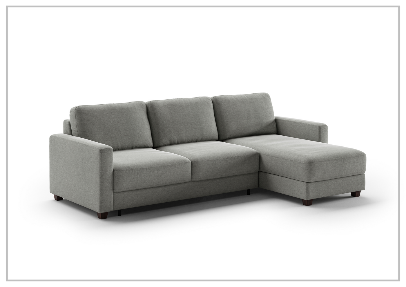 Hampton Queen Fabric Sectional Sleeper Sofa with Storage