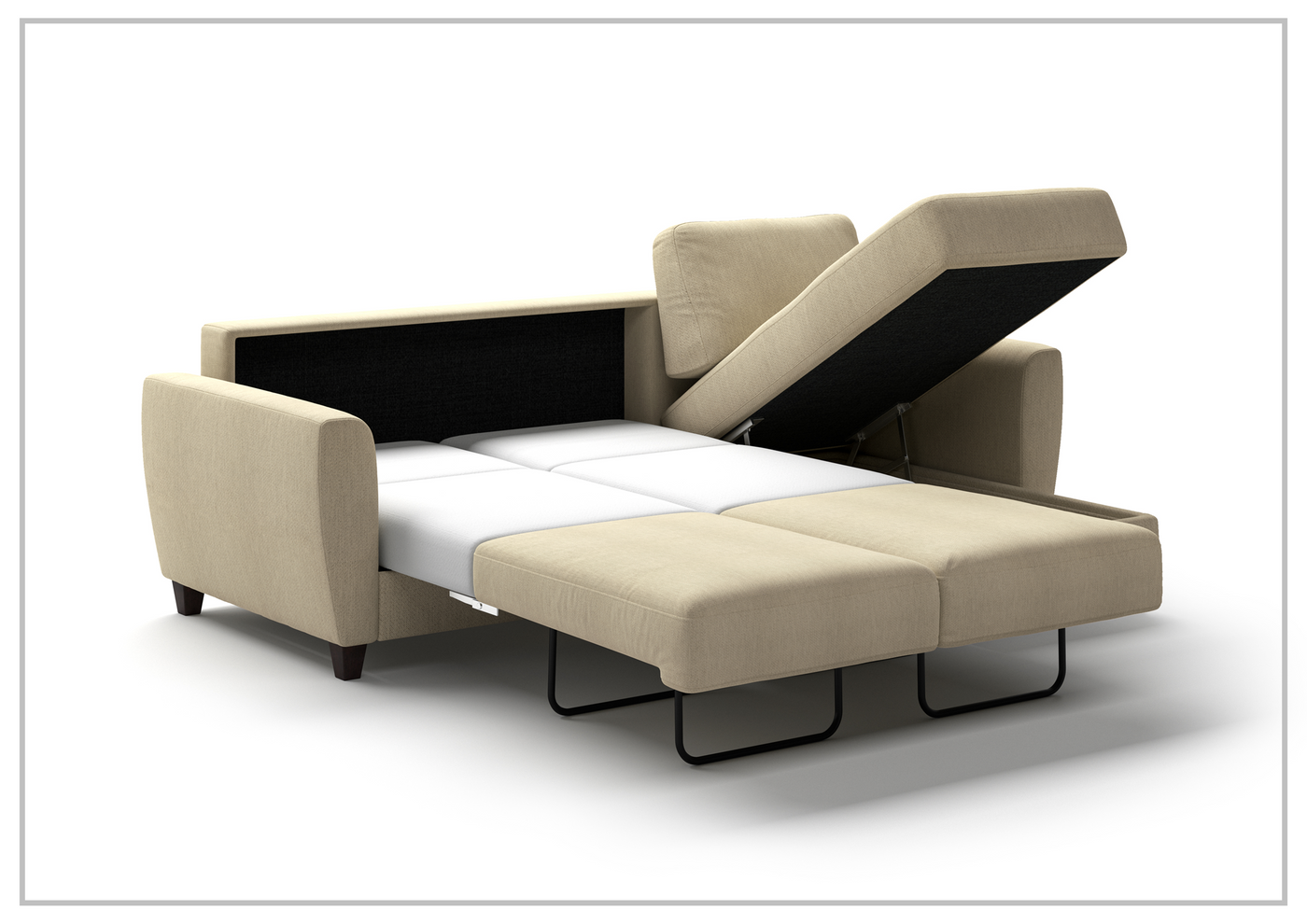 Luonto Harper L-Shaped Fabric Full-XL Sectional Sleeper Sofa