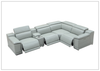 Gio Italia Hartley Power Motion Leather Sectional Sofa with Storage in Light Gray