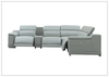 Gio Italia Hartley Power Motion Leather Sectional Sofa with Storage in Light Gray