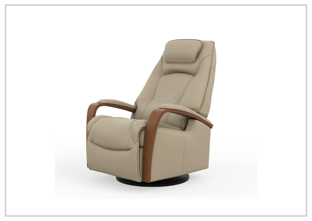 Helsinki Leather Swing Relaxer Recliner Chair | Swivel Glider & Rocker | Fjords - Jennihome