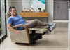 Helsinki Leather Swing Relaxer Recliner Chair | Swivel Glider & Rocker | Fjords - Jennihome