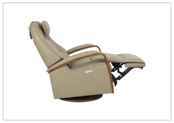 Helsinki Leather Swing Relaxer Recliner Chair | Swivel Glider & Rocker | Fjords - Jennihome