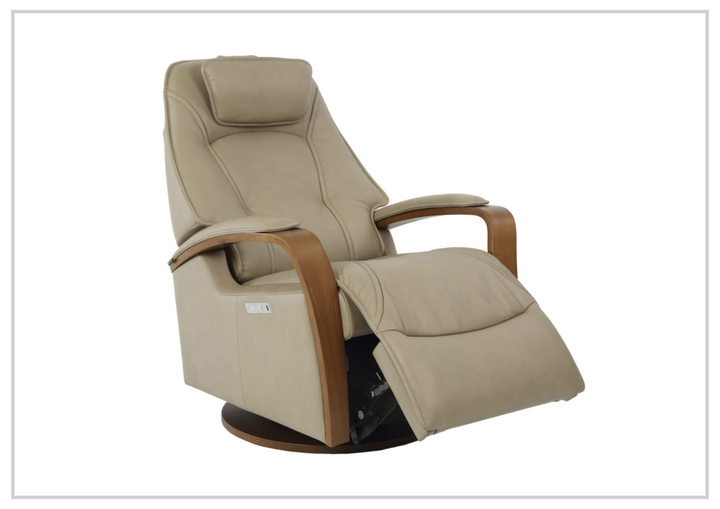 Helsinki Leather Swing Relaxer Recliner Chair | Swivel Glider & Rocker | Fjords - Jennihome