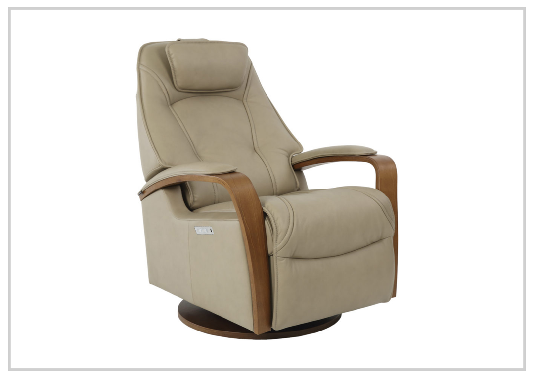 Helsinki Leather Swing Relaxer Recliner Chair | Swivel Glider & Rocker | Fjords - Jennihome