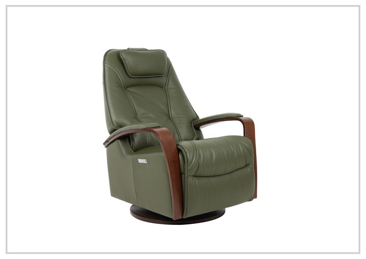 Helsinki Leather Swing Relaxer Recliner Chair | Swivel Glider & Rocker | Fjords - Jennihome