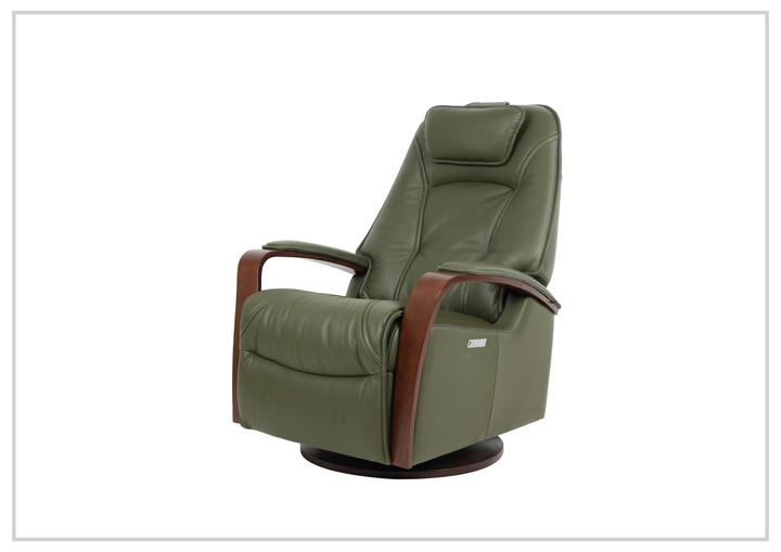 Helsinki Leather Swing Relaxer Recliner Chair | Swivel Glider & Rocker | Fjords - Jennihome