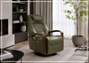 Helsinki Leather Swing Relaxer Recliner Chair | Swivel Glider & Rocker | Fjords - Jennihome