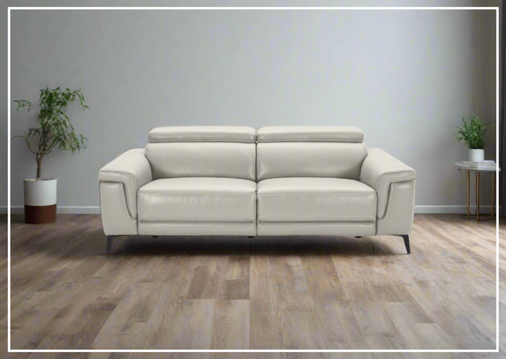 Gio Italia Hendrix Power Leather Loveseat with Adjustable Headrests