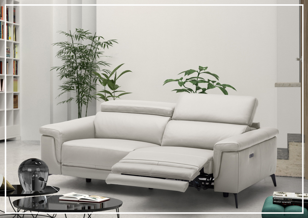 Hendrix Power Leather Sofa with Adjustable Power Headrest - Jennihome