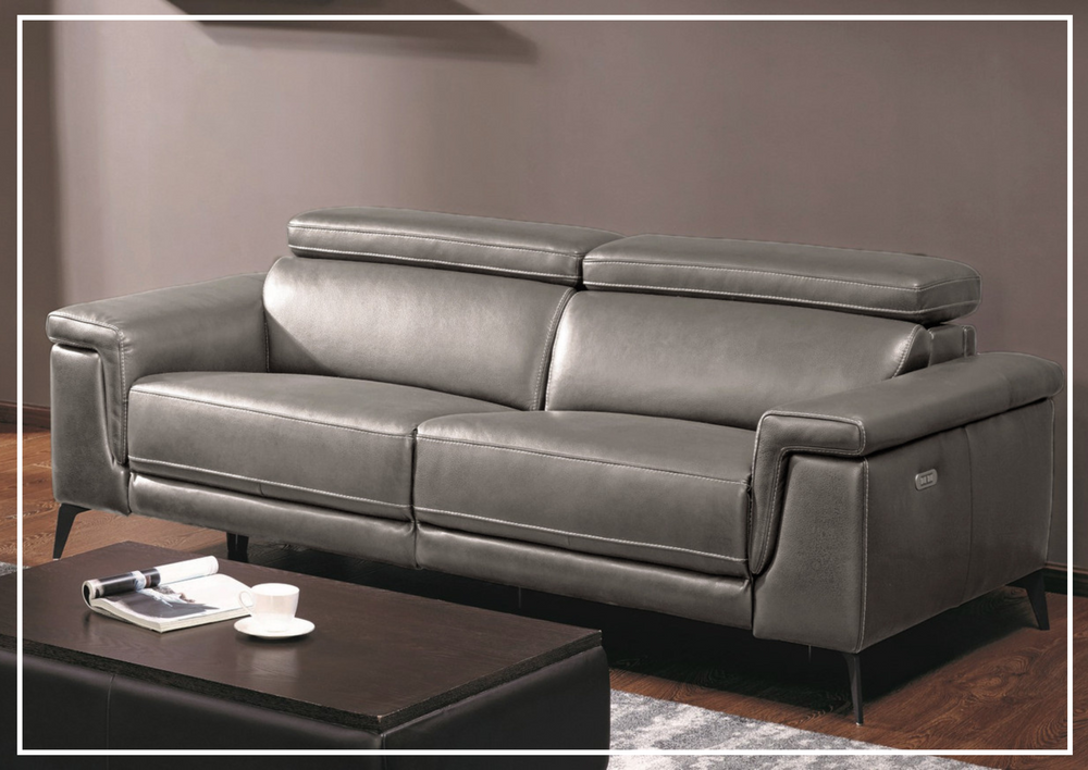 Hendrix Power Leather Sofa with Adjustable Power Headrest - Jennihome