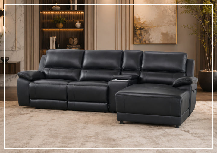 Heston Power Reclining Sectional Sofa | With Chaise | Gio Italia-Jenni Home