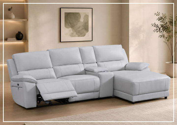 Heston Power Reclining Sectional Sofa | With Chaise | Gio Italia-Jenni Home