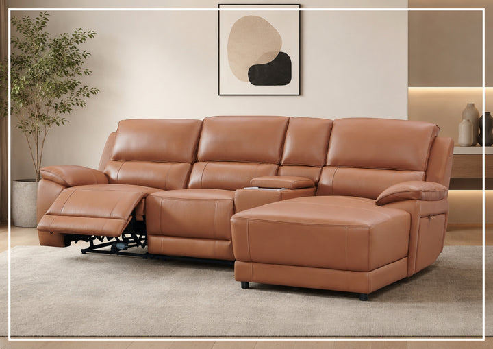 Heston Power Reclining Sectional Sofa | With Chaise | Gio Italia-Jenni Home