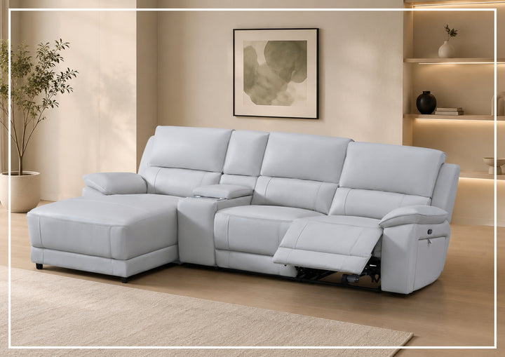 Heston Power Reclining Sectional Sofa | With Chaise | Gio Italia-Jenni Home